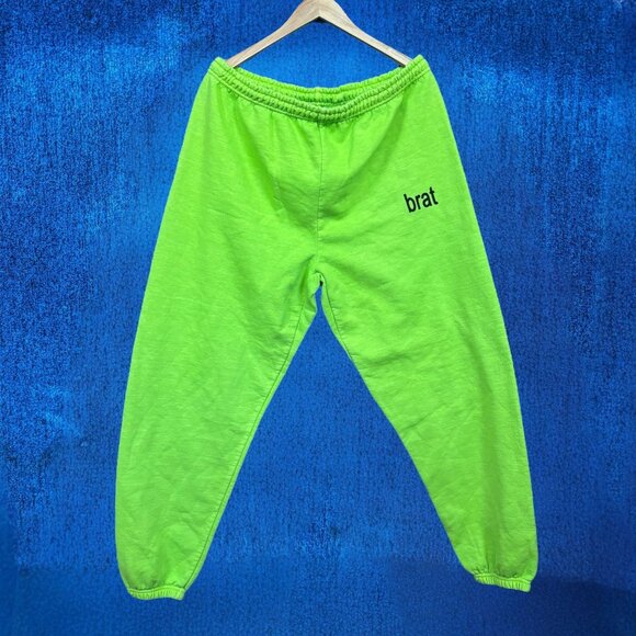 Charli XCX Brat Hyperpop Album Graphic Joggers Size Large - Picture 1 of 4